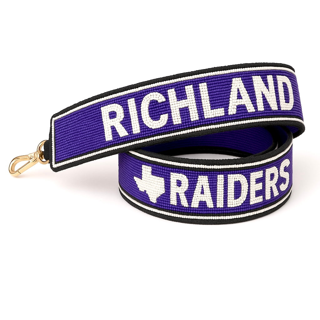 PRE-ORDER Richland Raiders Beaded Purse Strap